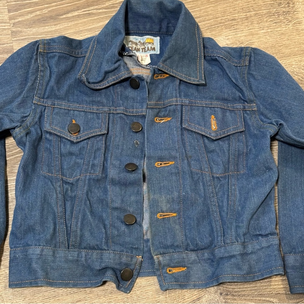 Vintage Jean Team 70s Denim Jacket tagged size 7 - Picture 2 of 7